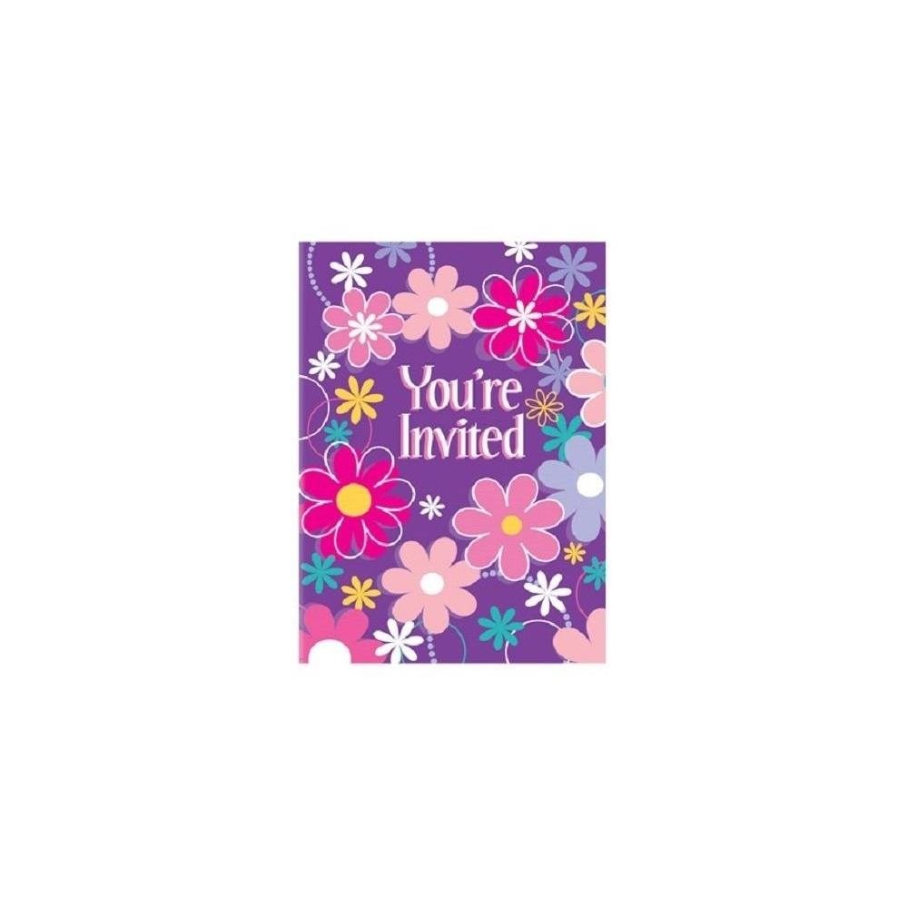 Invito Della Festa Di Compleanno Con L'unicorno Ed Il Fiore Svegli Illustrazione Vettore Eps 151953067