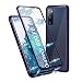Produktbild Schutzhülle für Samsung Galaxy S20 FE 5G, magnetische Adsorption, stoßfest, doppelseitig transparent, Hartglas, Schutzhülle, Aluminium, Metallrahmen, 360-Grad-Schutz, Blau