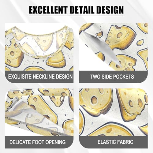 Pajama Sets Short Sleeve Cartoon Cheese Slices Pattern Soft Cotton Summer Sleepwear 2 Piece PJS Size 5-14T3