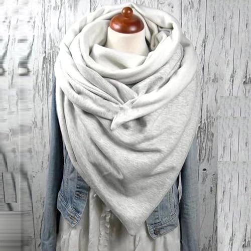 Bufanda triangular contra el viento frío con textura gruesa y cálida 6