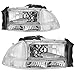 Headlight Assembly for 97-04 Dodge Dakota 98-03 Dodge Durango Headlamp Replacement with Park Signal Lamp Crystal Housing Clear Lens