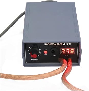 Spot Welder EU/US Spot Welder 5000W High Power Handheld Spot Welding Machine Portable 0-800A Current Adjustable Welders for 18650 Battery Color Power Supply, Voltage U-S