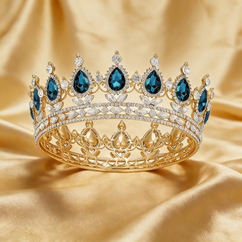 Image of Queen Crown for Women, Tiara for Women Wedding, Crown for Women Queen, Elegant Bridal Headpiece for Wedding Ceremonies, Pageant Competitions