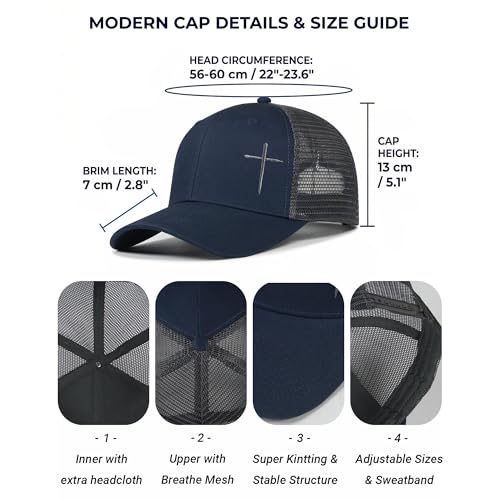 Image of Christian Hats for Men Women,Jesus Cross Hat Christian Religious Gifts for Birthday /Christmas