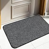 LUX XD Non-Slip Door Mat Low Profile Shoe Scraper Dirt Trapper Polyester Doormat, Super Absorbent, I