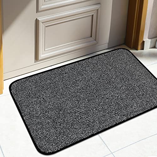 Lux Xd Non-Slip Door Mat Low Profile Shoe Scraper Dirt Trapper Polyester Doormat, Super Absorbent, Ideal For Indoor Outdoor High Traffic Area 18 X 30 Inches Black & White #TOP1