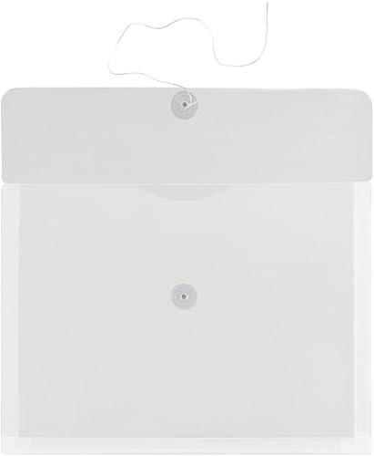 Vista 130 de Sobres de plástico con botón y cuerda, Variados Paquete de 6 colores surtidos