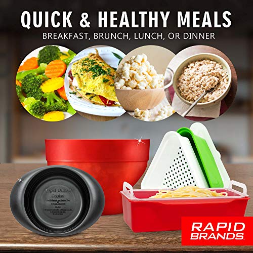 Rapid Brands Deluxe 11-Piece Microwave Cookware Set | Microwave Dishes for Cooking | Microwaveable Set of Dishwasher Safe Dishes | BPA Free Microwave Bowls