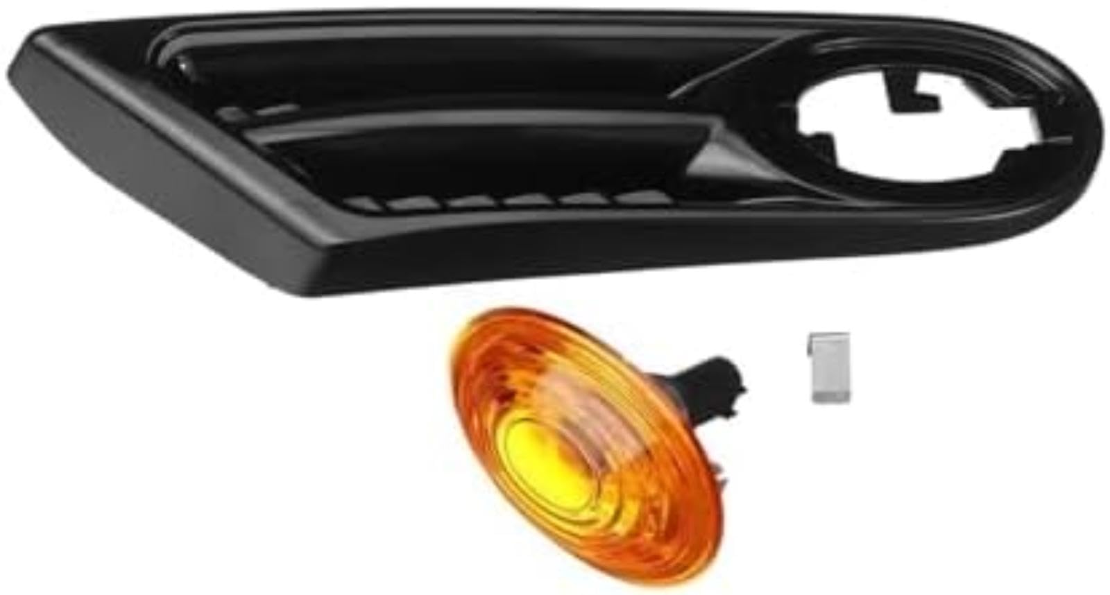 Dla BMW, dla Cooper R56 R57 para światła obrysowe boczne samochód kierunkowskaz migacz lampa Repeater wskaźnik świetlny osłona reflektora przód 63137260202 Lampka sygnalizacyjna (Smoked)