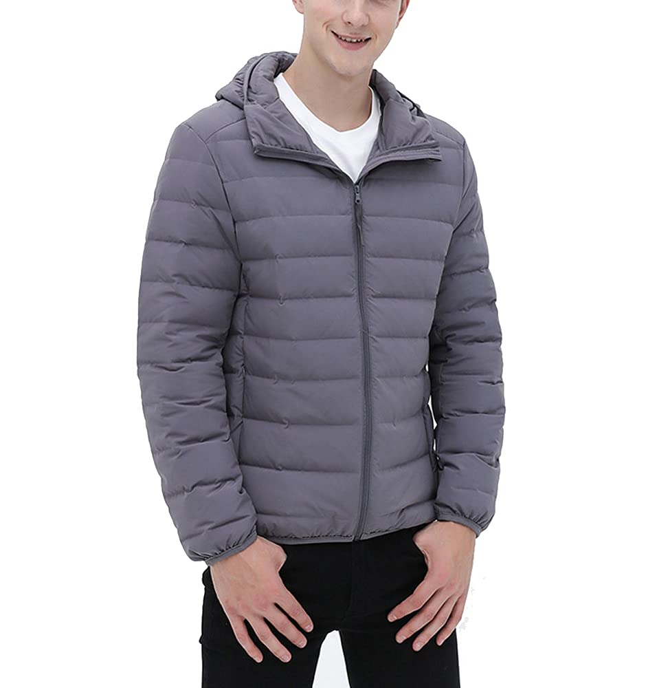 Amazon | [MINNUO] メンズ ダウンジャケット ダウン90% 縫い付けない