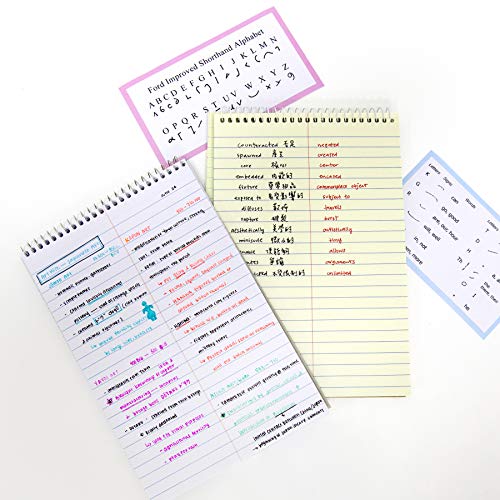 Bazic Perforated Writing Pad Writing Pad, 80 Sheets 6"X9" White Gregg Ruled Steno Book, Lined Writing Pads For Office School, 1-Pack #TOP2