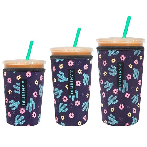 Reusable Insulator Neoprene Sleeve for Iced Coffee & Cold Soda