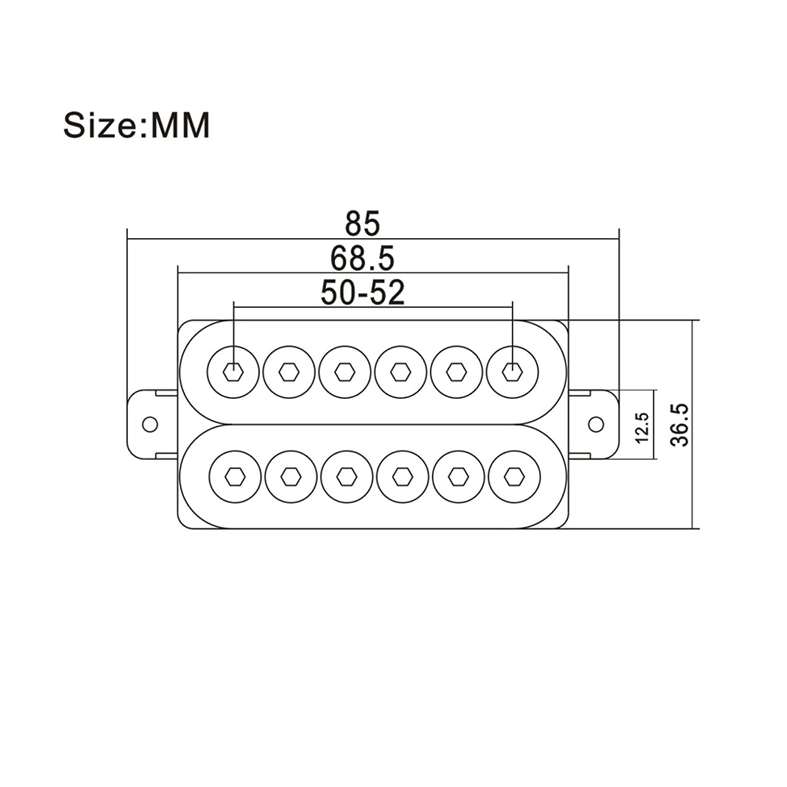 Pastilla de guitarra eléctrica Un Conjunto Ajustable Doble Bobina Eléctrica Recogidas De Guitarra Humbucker Puente Y Piezas De Cuello Pastilla guitarra eléctrica (Color : Green)