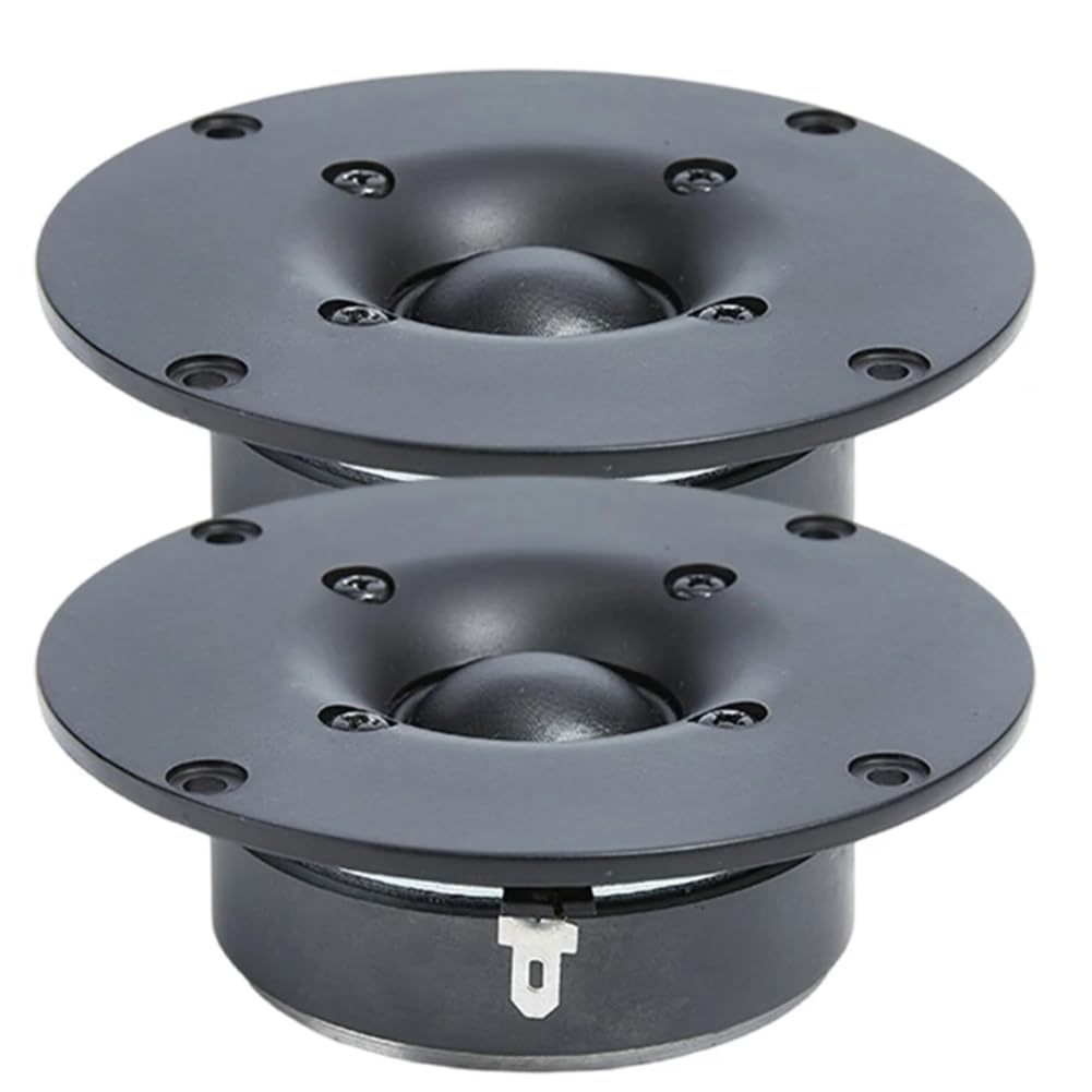 2 Haut-Parleurs Tweeter 4 Pouces 8 Ohm 60 W HiFi Haut-Parleur Dôme en Film de Soie Haut-Parleur Aigu Audio pour la Diffusion en Famille