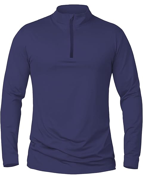 Mens Quarter Zip Pullover Sweatshirts - UPF 50+ Moisture Wicking & Breathable Sun P...