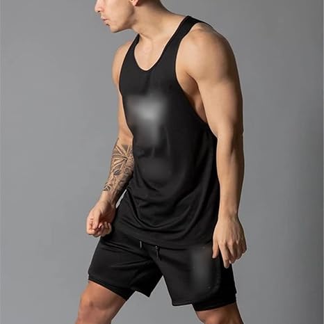 Amazon Co Jp Uxzdx クイックドライメンズスポーツウェア夏カジュアルストリートウェアファッションメンズ服フィットネスメンズベスト Color Black Size Xl Code 服 ファッション小物