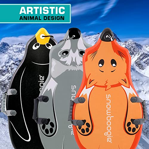 Snowboogie Wham-O Animal Sled 36" | Single Rider Snow Foam Sleds | Pe Foam Sled With Soft Handles | Slick Bottom For Speed & Control | Snow Sledding For Adults & Children (Penguin) #TOP4