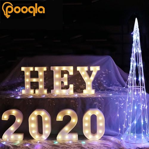 Pooqla LED Marquee Letter Lights Sign, Light Up Alphabet Letter for Home Party Wedding Decoration - Image 9
