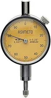 Asimeto 7401061 0.25 3/8 Stem 0.1/Rev 0-100 AGD1 Dial Indicator