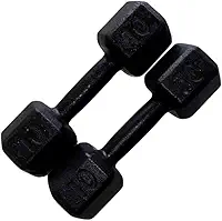 Par Halter 10KG Sextavado Premium Treino Profissional Corpo e Vida Fitness