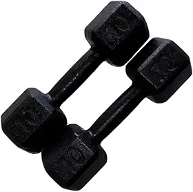 Par Halter 10KG Sextavado Premium Treino Profissional Corpo e Vida Fitness
