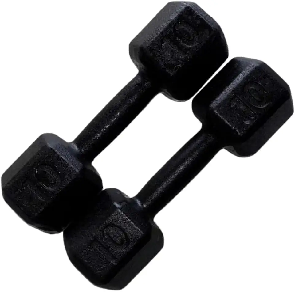 Par Halter 10KG Sextavado Premium Treino Profissional Corpo e Vida Fitness