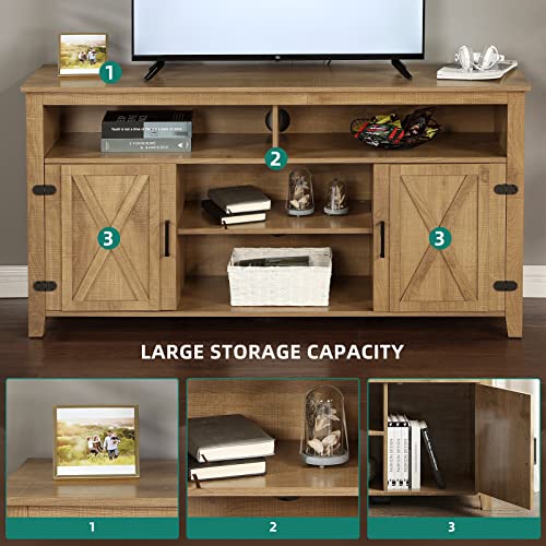YITAHOME-60-Sideboard-Buffet-Cabinet-with-Storage-Farmhouse-Coffee-Bar-Cabinet-with-Open-Adjustable-Shelf-Large-Storage-Cabinet-for-Kitchen-Living-Room-Natural-Oak YITAHOME 60 Sideboard Buffet Cabinet with Storage Farmhouse Coffee Bar Cabinet with Open Adjustable Shelf Large Storage Cabinet for Kitchen Living Room Natural Oak