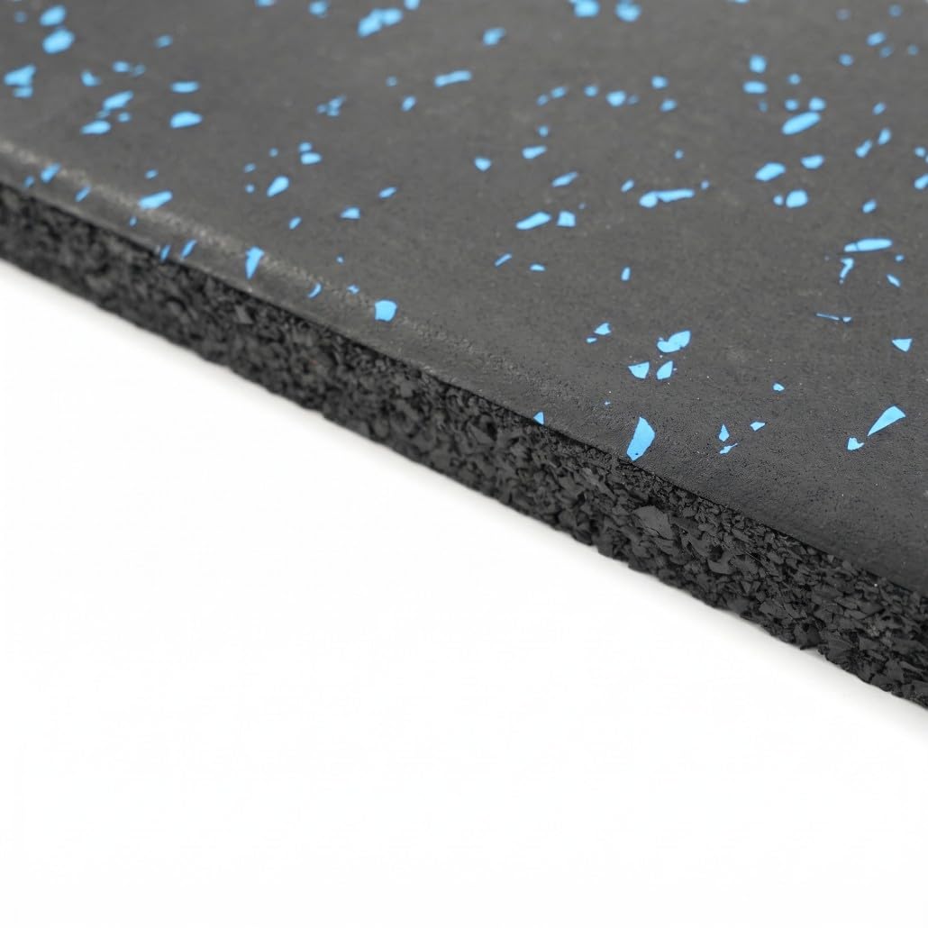 Suelo Gimnasio Gym Active 1000x1000 mm, Losetas de Caucho con 20% EPDM, 15/20 mm, Pavimento Deportivo para Pesas y Fitness (EDPM Azul, Grosor 20 mm)