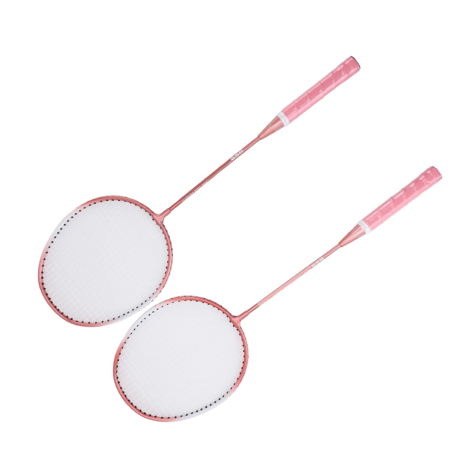 Set professionale da badminton con racchette ad alta elasticità e 3 volanti, per principianti e adulti, in lega di ferro (rosa)