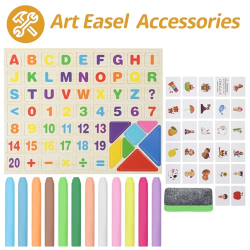 Kileubuto Tabletop Painting Wooden Art Easel for Kids - 4-in-1 Double-Sided Drawing Board for Toddlers 2-4 $14.99 AC - image 3