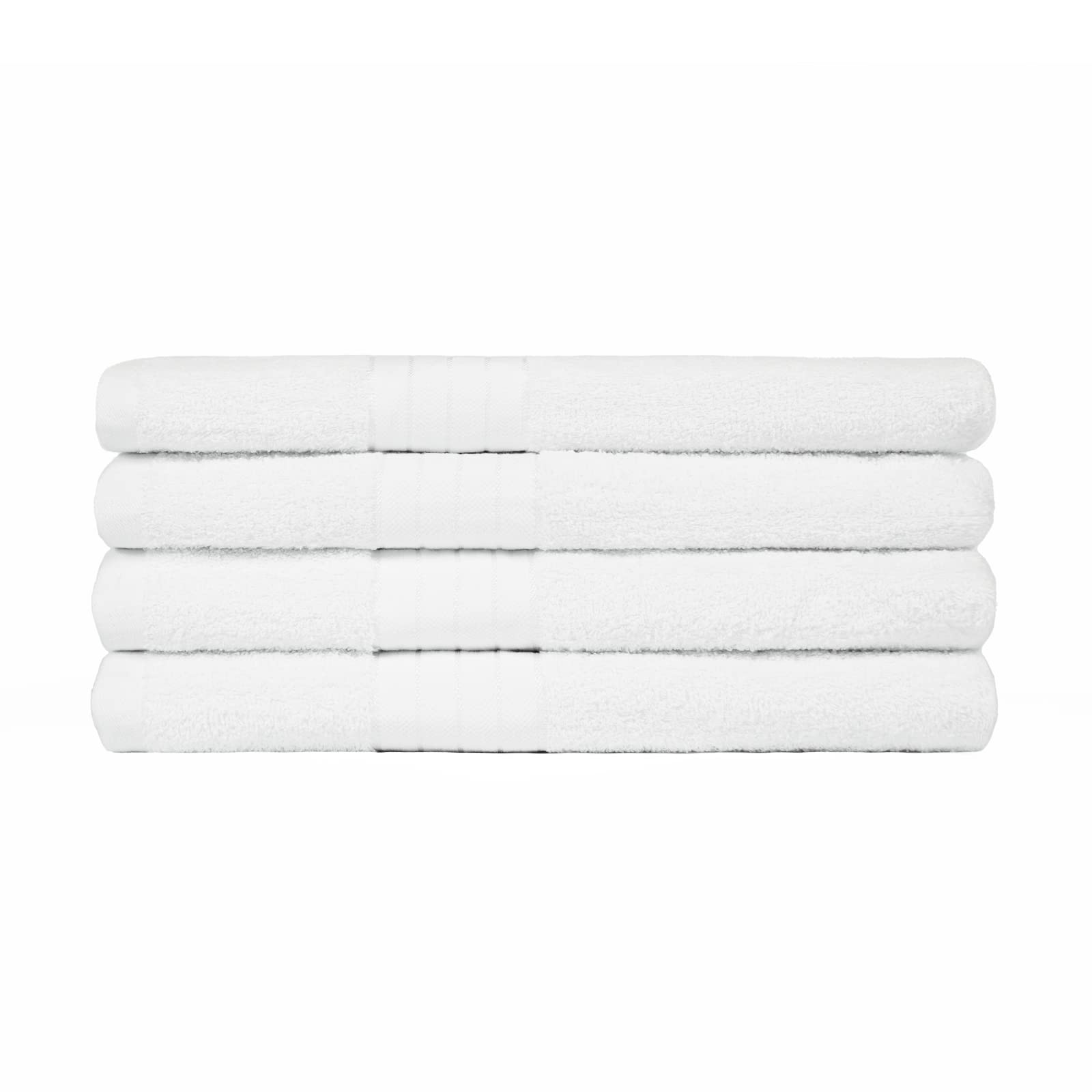 Brentfords White Extra Large Bathroom Towel Sheets -100% Cotton - Premium Quality, Super Absorbent & Quick Drying Jumbo Towel - Luxury Set Of 4 – - 90 X 150Cm