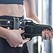 Genuine Leather Adjustable Weightlifting Belt: Heavy Duty Straight Weight Lifting Belt with 2 Prong Steel Buckle - Lower Back Support for Men or Women - 4 in Wide, 5 mm Buckle Belt - Black Large EU