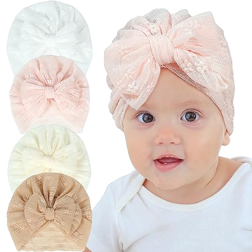 Baby Girls Infant Toddler Bowknot Lace Hats Headbands Beanie Headwraps Hat Newborn Turban Cap.(MZ15)2