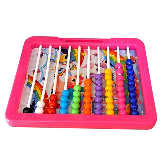 Abacus Educational 2 in 1 Toy Learn to Count Slate and Abacus Learn to Count Slate and Abacus | Big Size Slates for School Kids and Children Writing slates for Toddlers-image-3