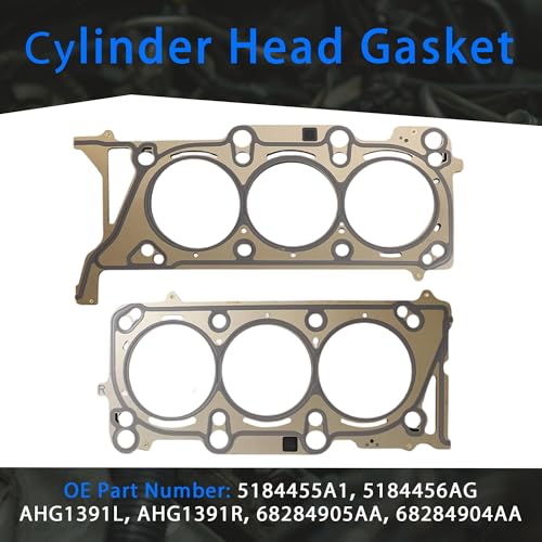 Image of HGS1184 3.6L Cylinder Head Gasket Set with Bolts HS55401 fit for 2016-2024 Chrysler Pacifica Dodge Durango Jeep Gladiator Grand Cherokee L WK Ram 1500 Promaster 1500 2500 3500 3.6L V6 24V DOHC 3604cc