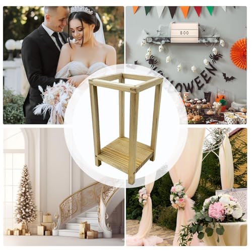Décorations de mariage pour centres de table : lot de 4 supports et vases Teksome