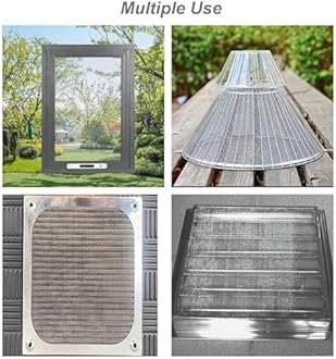 Stainless Steel Mesh 10Mesh with 0.7MM Wire Dia,4Pack 12x8inch(305x203mm) Hard and Heat Resisting Screen Sturdy Metal Mesh Sheets for DIY Projects,Aire Vent,Cage,Garden,Covered,BBQ Net