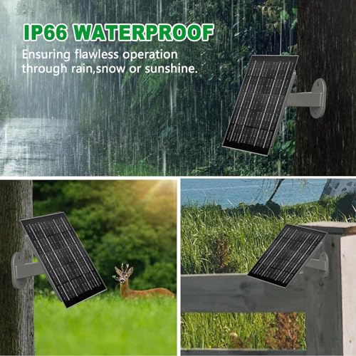 SLODA Trail Cameras Solar Panel,12V/1A 6V/1.5A Solar Batterie Ladegerät Kit Eingebauter wiederaufladbarer IP66 Wasserdichter Lithium Akku für Jagd Wildkameras oder Deer Feeder(8W 12000mAh)