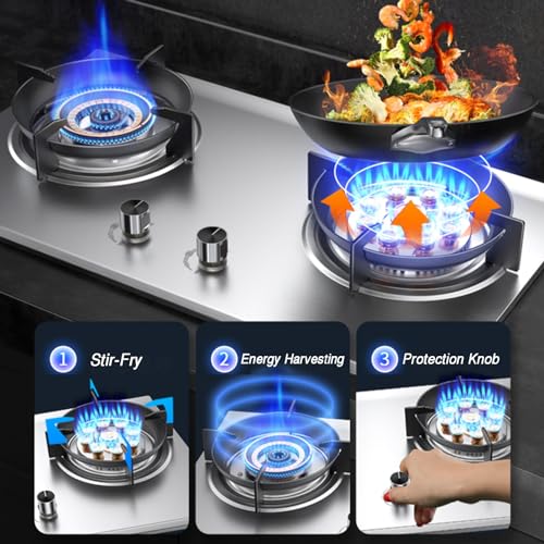 Estufa a gas 2 puestos Compacta portátil LPG miniatura 3