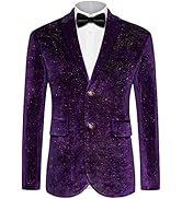 MAGE MALE Men's Dress Party Floral Suit Jacket Notched Lapel Slim Fit Two Button Stylish Blazer