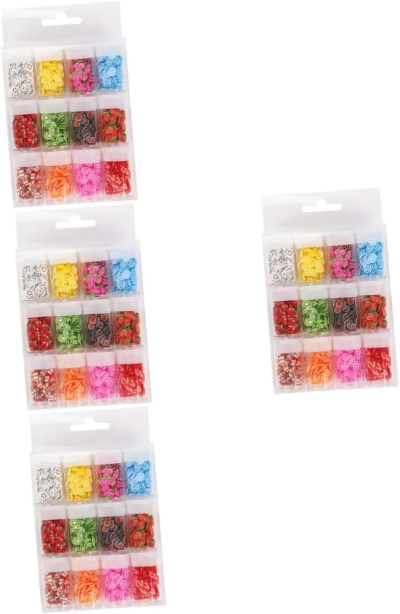 36 Boxes Nail Art Accessories Hand Decor Nail Art Decoration Nail Decor Nail Art Sulies Fruit Slices Nail Art 3D Nail Art Nail Polymer Clay Slices Nail Fruit Slices Manicure Ooze (Color : Assorted Co