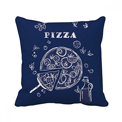 Coussin oreiller de canape pizza Italie deco multicolore 40x40cm