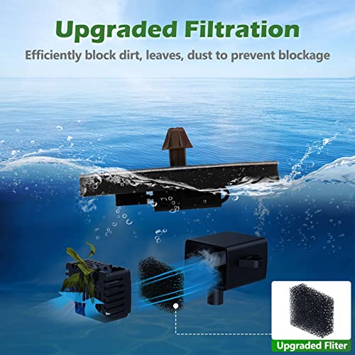 Mademax Solar Fountain, Upgraded 2.2W Solar Bird Bath Fountain With 4 Easy Install Nozzle And Fixer, Solar Powered Fountain Pump For Bird Bath, Garden, Pond, Pool, Fish Tank, Outdoor #TOP4