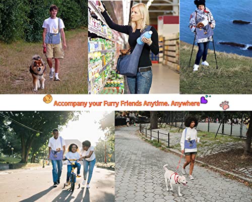 Autlet Dog Sling Carrier, Hand Free Breathable Mesh Traveling Safe Cat Backpack, Adjustable Dog Carriers For Small Dogs Cats. Dog Stuff/ Dog Accessories/Puppy Carrier/Dog Backpack B, One Size, Denim #TOP5