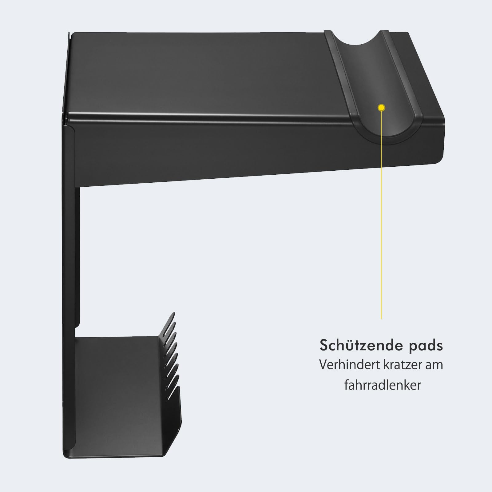 Mimoke Indoor Fahrrad Wandhalterung Garagen Wandmontierter Fahrradständer für Fahrräder mit Regalhaken, Kompaktes Robustes Design, Schutzpolster, Zusätzlicher Stauraum, Einfache Installation (Schwarz)