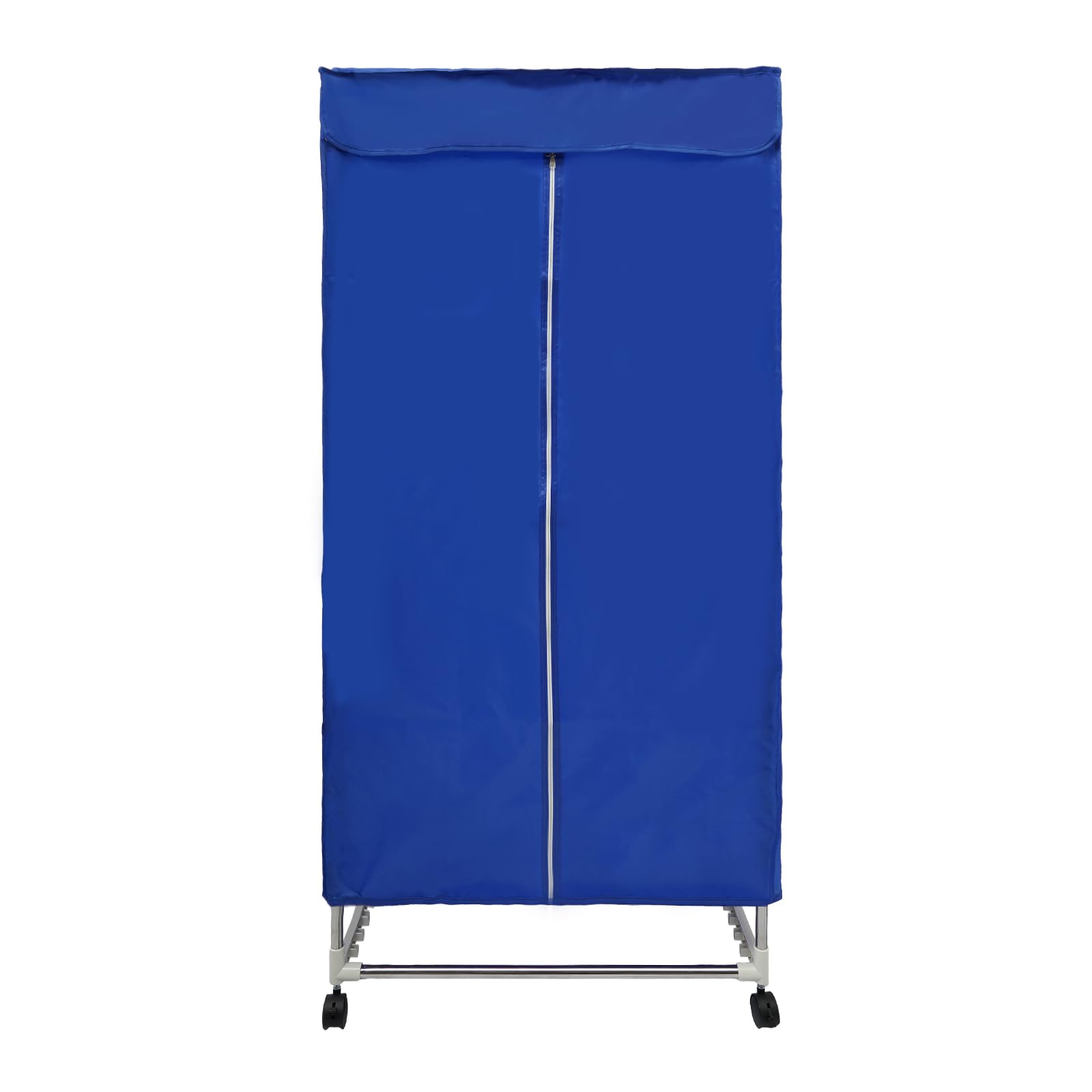 Wäschetrockner, Tragbare Elektrisch Trockner Klein, 1500W Kleiderschrank Warmlufttrockner, Mobiler Wäschetrockner Kleiderschrank mit Timer, IPX1, Geräuscharm, 3 Windgeschwindigkeiten (Blau)