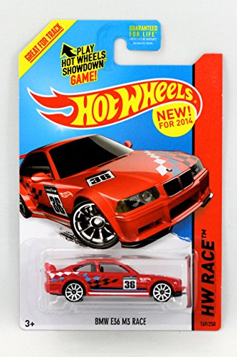 Hot Wheels Red BMW E36 M3 2014 HW Race Series 1:64 miniatura 1