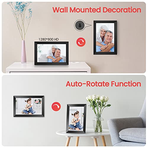 Frameo 10.1 Inch Wifi Digital Picture Frame, 1280X800 Hd Ips Touch Screen Photo Frame Electronic, 16Gb Memory, Auto-Rotate, Wall Mountable, Share Photos/Videos Instantly Via Frameo App From Anywhere #TOP5