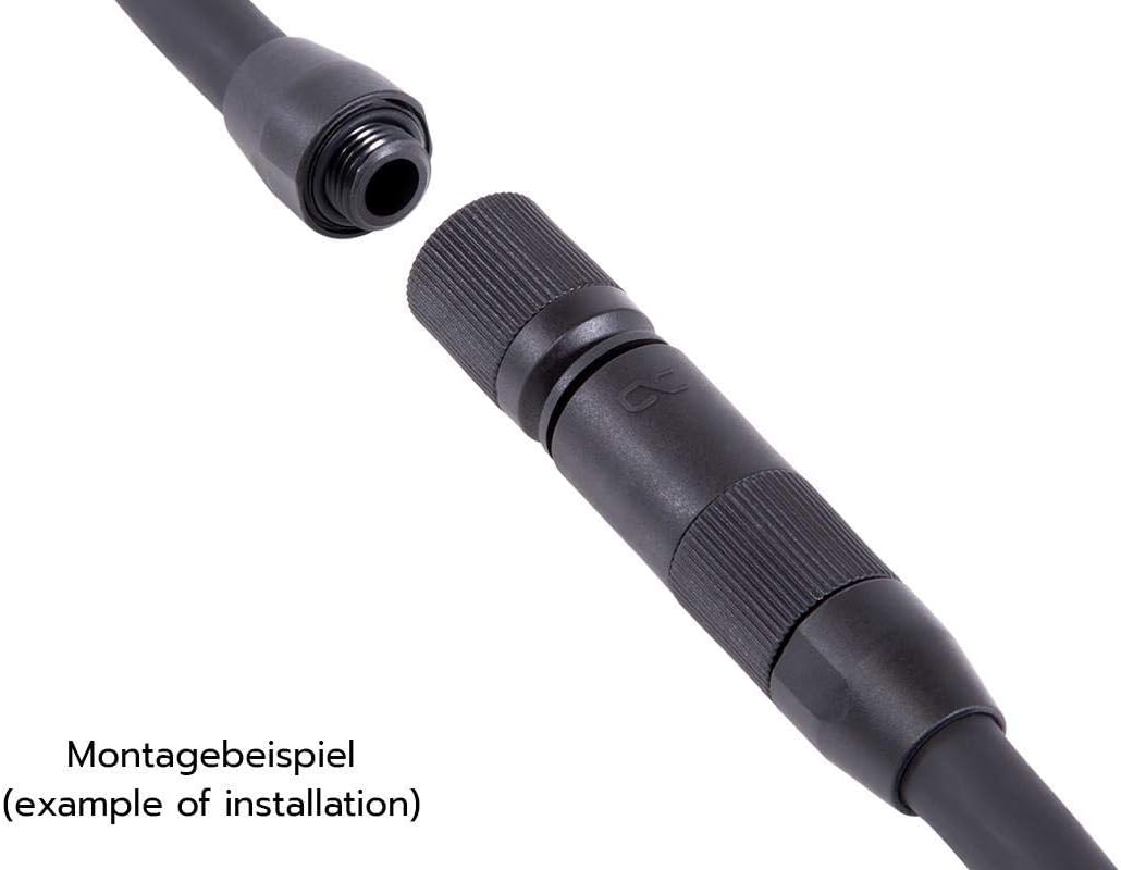 Alphacool ES G1/4 to G1/4 Quick Release Connector Kit, Push-in Industry Version