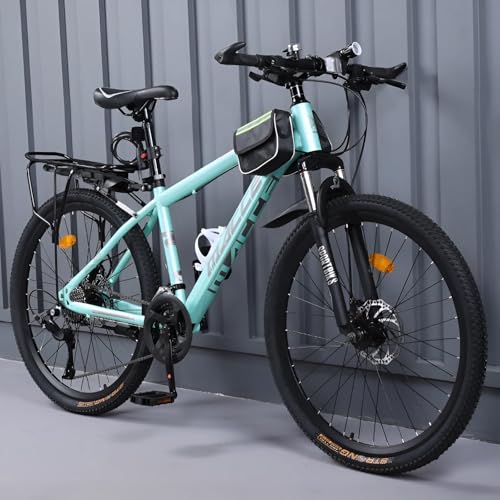 CUIOT 自転車 クロスバイク マウンテンバイク 24 26 27.5インチ 21段変速MTB 軽量高炭素鋼フレーム ダブルディスクブレーキ フロントサスペンション 前後泥除け 通勤 通学 初心者 男性 女性 大人用 高校生 子供用 バイク グラベルロー